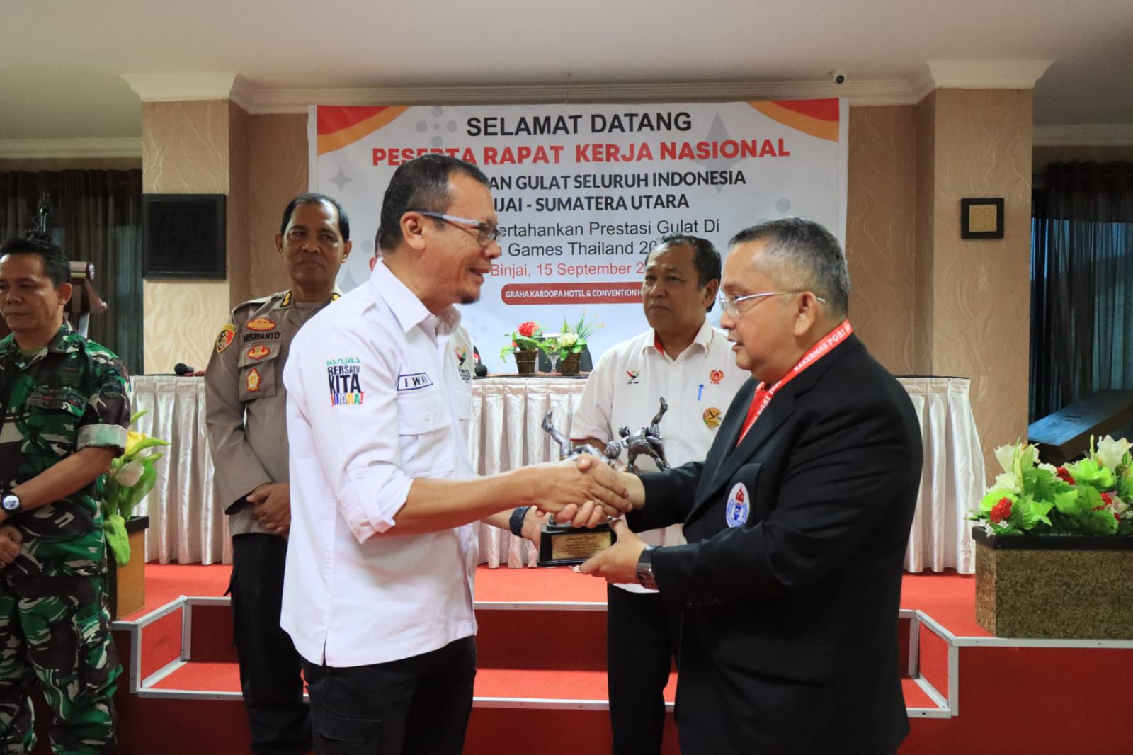 Kadispora Kota Binjai ikuti Rapat Kerja Nasional(Rakernas)Persatuan Gulat Seluruh Indonesia(PRSI).