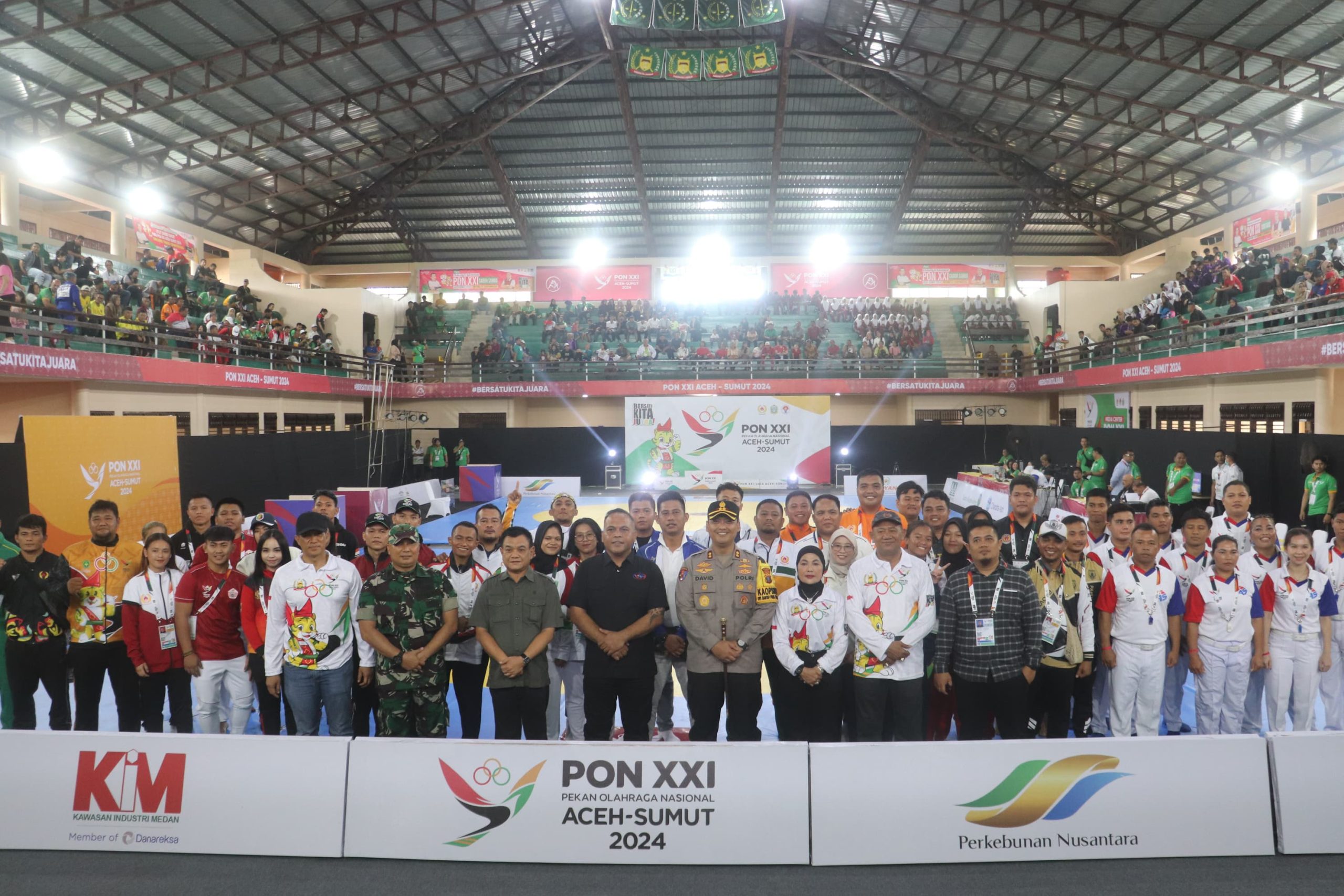 Kapolres Langkat AKBP David Triyo Prasojo, SH, SIK M.Si, Hadiri Pembukaan Pekan Olahraga Nasional (PON) XXI Aceh-Sumut di GOR(Gedung Olahraga) Manunggal Langkat Berseri, Kabupaten Langkat