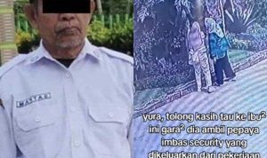 Satpam dipecat gegara buah pepaya dicuri oleh pengunjung ibu-ibu di tempat wisata Bogor.