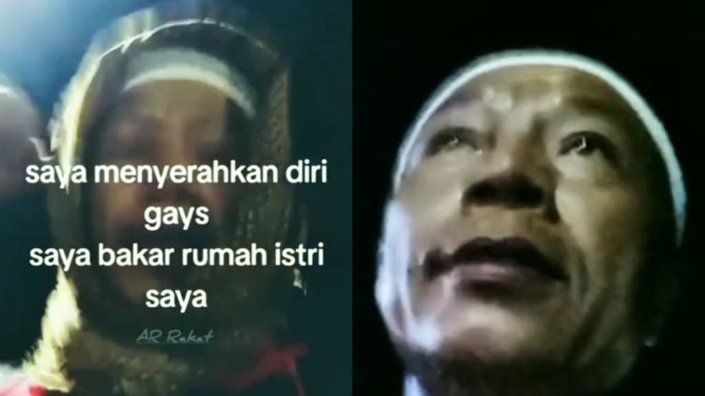 Seorang Pria Bakar Rumahnya di Surabaya Viral di Media Sosial