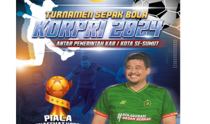 Turnamen sepak bola Korpri tahun 2024 Kota Medan. BP/ist