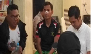Kondisi kapten tim sepakbola putra Sumut, Alif Eka Rizky seusai di keroyok tim Papua Barat di dalam hotel Medan, Banda Aceh, Rabu (11/9/2024) malam.