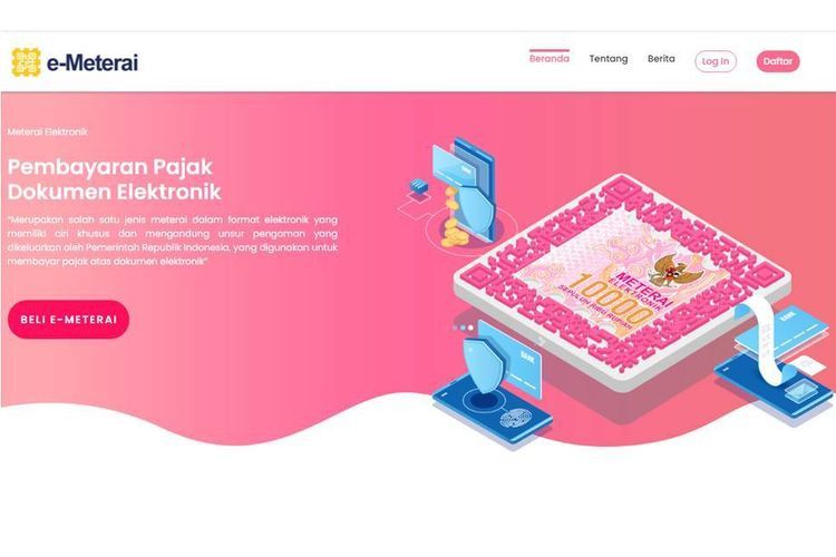 Website Meterai-Elektronik.com Kembali Normal, Cek Cara Membeli E-Materai