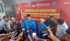 Bakal Calon Gubernur Sumut Bobby-Surya tes kesehatan.(Istimewa)