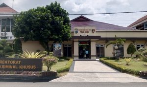 Gedung Direktorat Reserse Kriminal Khusus Polda Sumut tempat Zahir diperiksa dan diamankan.(Istimewa).