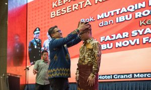 Pj Sekda Medan Topan Ginting saat pisah sambut Kajari Medan. BP/ist