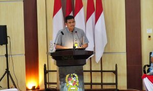 Wali Kota Mddan Bobby Nasution saat menyampaikan sambutannya. BP/erwan