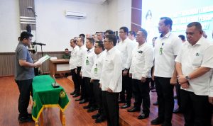 Pengurus Lembaga Kerjasama Tripartit dan Dewan Pengupahan priode 2024-2027 saat dilantik . BP/erwan