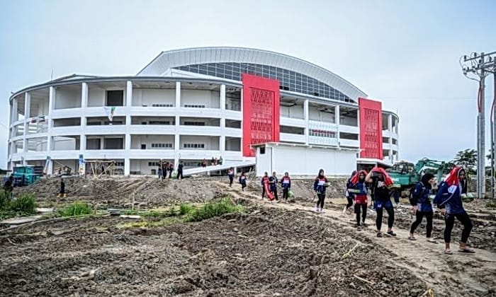 Kondisi akses masuk ke salah satu venue di PON 2024.