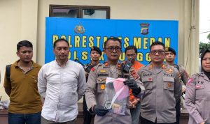 Kepolisian memaparkan pengungkapan kasus.(Istimewa)