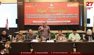 Komisioner KPU Sumut dalam kehidupan rakor.(Istimewa).