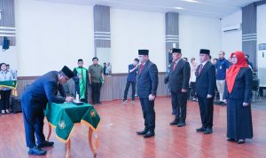 Pelantikan pejabat eselon II di Balai Kota Medan, Selasa (24/9/2024). BP/erwan