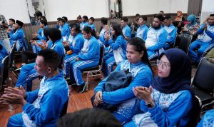 Kontingen atlit NPC Kota Medan. BP/erwan