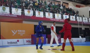 Cabang Olahraga (Cabor) Sambo Pekan Olahraga Nasional (PON) Aceh-Sumut XXI Tahun 2024, Gedung Olahraga Manunggal Langkat Berseri Semakin Memanas.