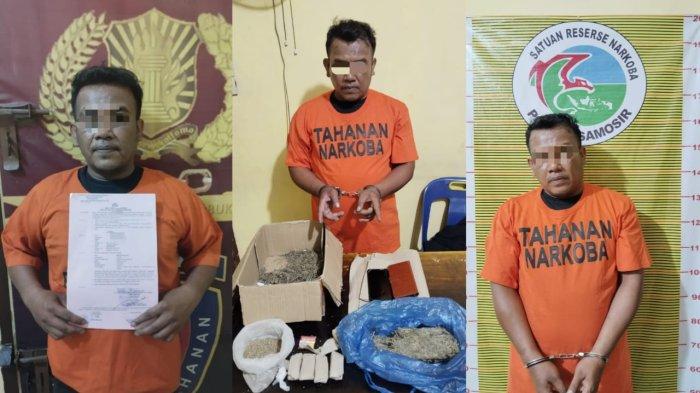 BS, seorang laki-laki berusia 37 tahun yang bekerja sebagai wiraswasta dan berdomisili di Desa Pardomuan I, Kecamatan Pangururan, Kabupaten Samosir, diamankan bersama barang bukti narkotika jenis ganja.