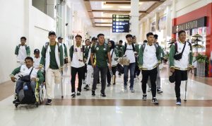 Kedatangan para atlet Sumut di PEPARNAS 2024, BP/AN
