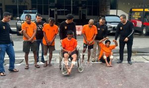 lima bandit yang berhasil diamankan oleh pihak polisi, BP/MP.