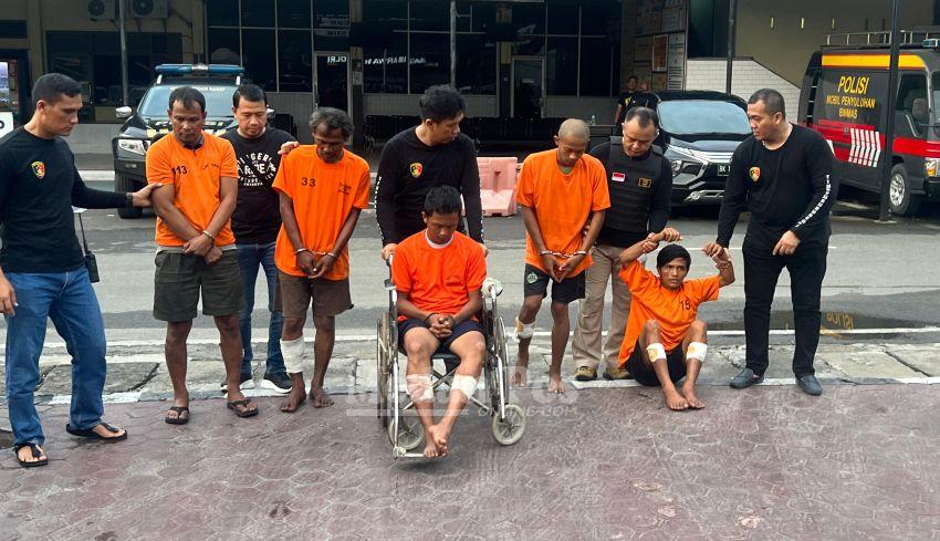 lima bandit yang berhasil diamankan oleh pihak polisi, BP/MP.