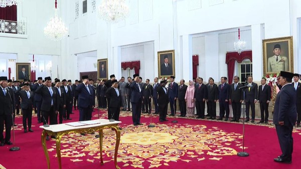 Sah! 48 Menteri Kabinet Merah Putih Prabowo-Gibran Resmi Dilantik