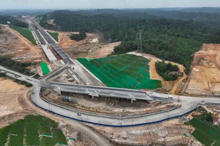 Ilustrasi pembangunan jalan tol di IKN, BP/KMPS.