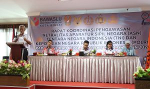Pemerintah Kota Binjai bersama TNI,POLRI menyelenggarakan rapat koordinasi netralitas aparatur sipil negara di ajang pemilu 2024.
