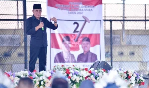 Edy Rahmayadi sedang kampanye di Langkat, BP/MTR.