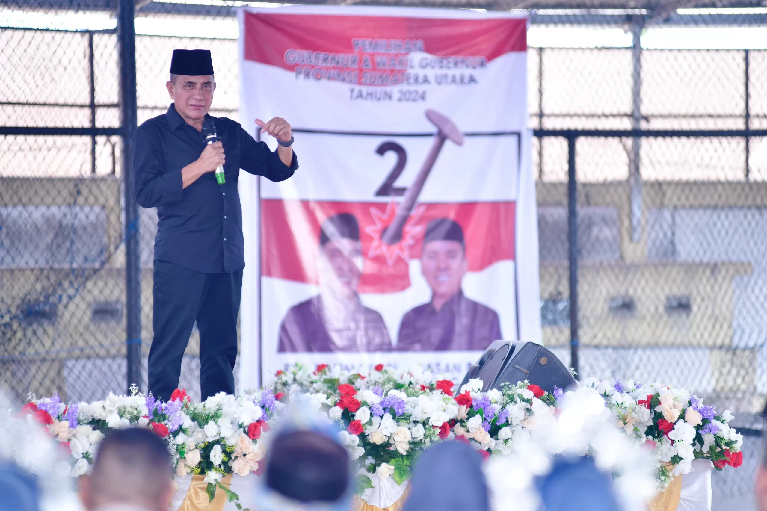 Edy Rahmayadi sedang kampanye di Langkat, BP/MTR.