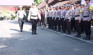 Kapolres Binjai pimpin apel gelar pasukan Operasi Zebra Toba 2024.