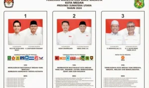 3 pasangan calon walikota dan wakil walikota Medan pada Pilkada 2024, BP/SMC