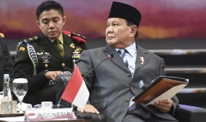 Prabowo bersama ajudannya Mayor Teddy, BP/IC.