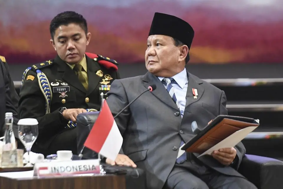 Prabowo bersama ajudannya Mayor Teddy, BP/IC.