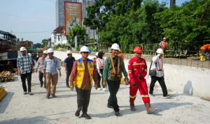 Dinas SDABMBK Medan optimis proyek Underpass HM Yamin - Gaharu senilai Rp170 miliar akan rampung sesuai jadwal. (Diskominfo Medan), BP/TRTL.