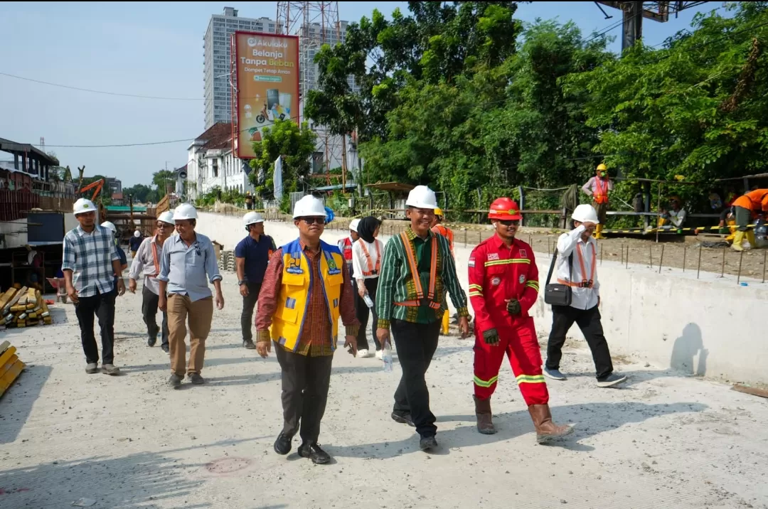 Dinas SDABMBK Medan optimis proyek Underpass HM Yamin - Gaharu senilai Rp170 miliar akan rampung sesuai jadwal. (Diskominfo Medan), BP/TRTL.