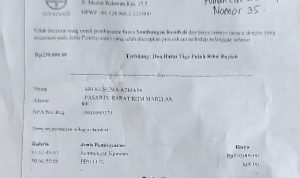 Biaya penyambungan pipa sebesar Rp230. 000 yang dibebankan kepada pelanggan yang menempati rumah kosong. BP/ist