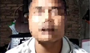 pria berinisial RS yang diamankan kepolisian diduga menista agama.(Istimewa).