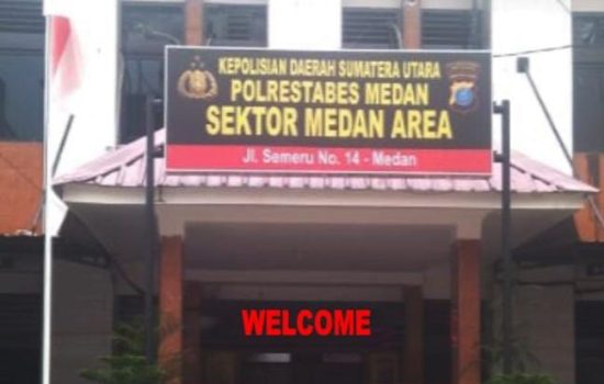 Kantor Polsek Medan Area.(Istimewa).