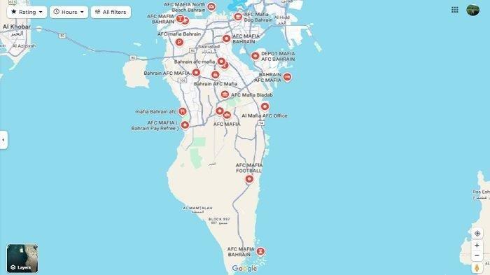 Google Maps Bahrain Dipenuhi Lokasi AFC Mafia, Kok Bisa?