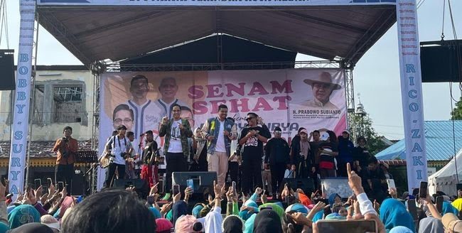 Bobby saat melakukan kampanye di Medan, BP/DTK.
