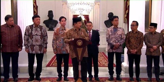 Kabinet Merah Putih dipilih berdasarkan kesepakatan para pimpinan koalisi