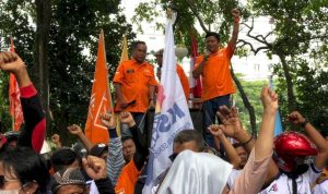 Demo buruh di DPRD Sumatera Utara meminta pembatalan kenaikan harga BBM/RMOLSumut, pada (3/9/2022) lalu, BP/RMOLS.