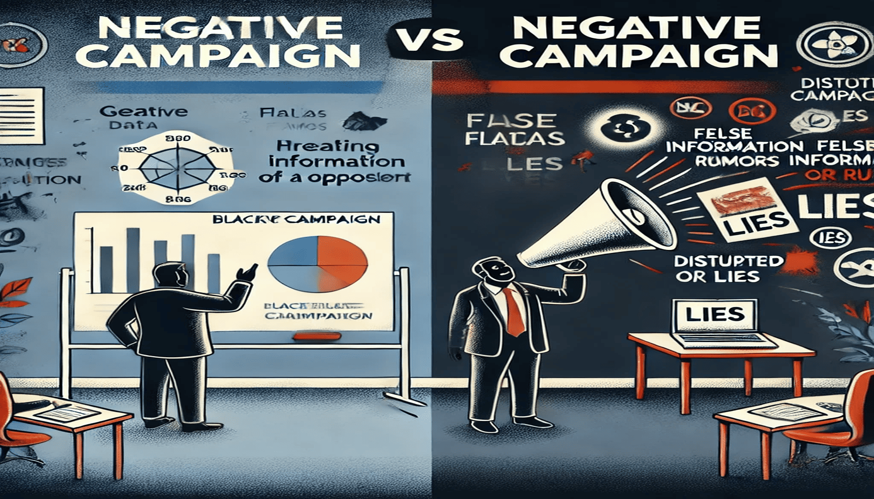 Ilustrasi kampanye negatif dan balck campaign, BatakPos.com