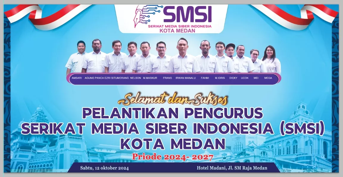 Pengurus Serikat Media Siber Indonesia (SMSI) Kota Medan periode 2024-2027