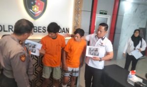dua pelaku Curanmor berinisial AND (20) dan AS (21), warga Desa Tembung, Kecamatan Percut Sei Tuan, ditangkap oleh pihak kepolisian.