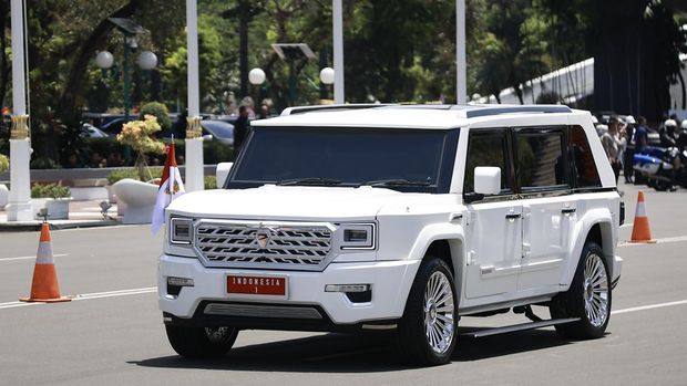 Mobil maung garuda kendaraan kepresidenan Prabowo Subianto, BP/DTK.