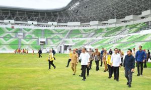 Presiden Jokowi meresmikan Stadion Utama Sumatera Utara, BP/CNN.