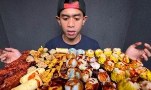 Salsah satu konten kreator mukbang Indonesia, BP/PM