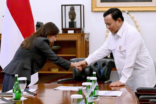 Menteri Komunikasi dan Digital Meutya Hafid bertemu dengan Presiden Prabowo Subianto, BP/KMPRN.