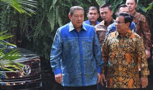 Presiden ke-8 RI Prabowo Subianto dan Presiden ke-6 RI Susilo Bambang Yudhoyono (SBY), BP/BBC.