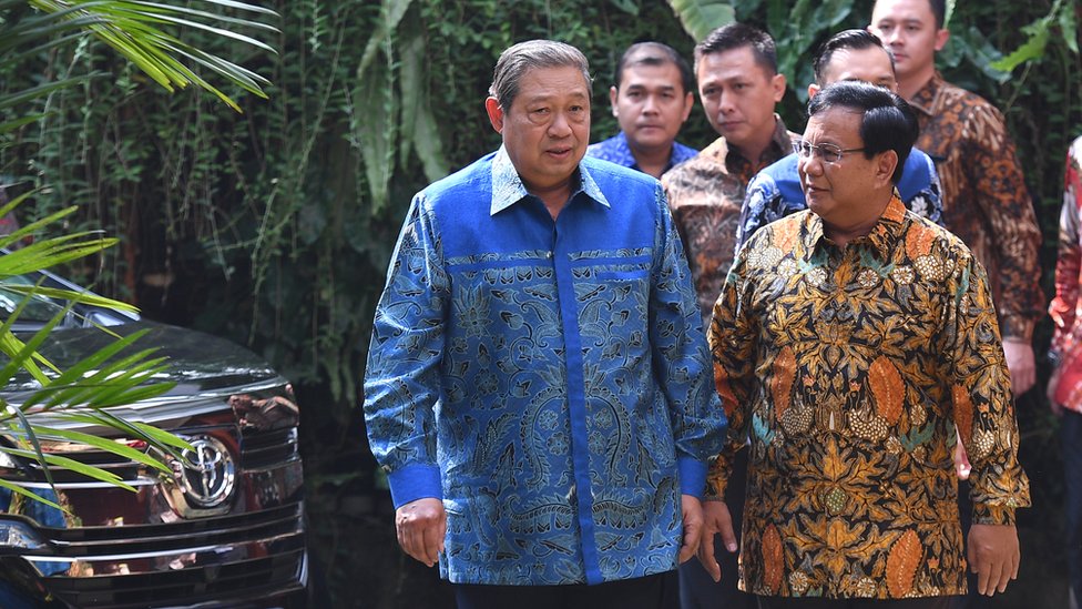 Presiden ke-8 RI Prabowo Subianto dan Presiden ke-6 RI Susilo Bambang Yudhoyono (SBY), BP/BBC.