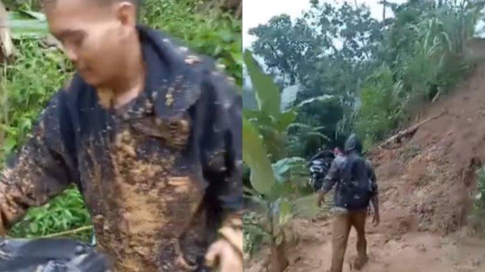 Guru di Lebak Banten Terobos Longsor untuk Mengajar, Dedikasi Mereka Viral di Media Sosial